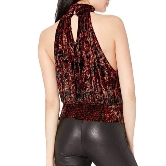 NWT Free People Womens Velvet Take A Break Halter Top Sz L Romantic Whimsigoth - Picture 4 of 12